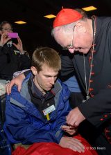 2013 Lourdes Pilgrimage - SUNDAY Cardinal Dolan Presents Malades Medals Pius X (68/71)